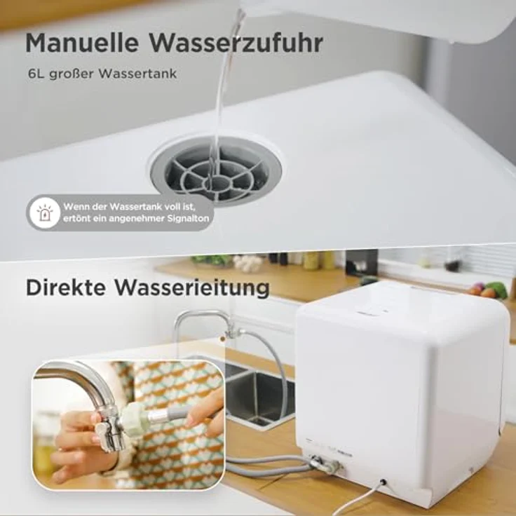 Midea MDWMT0305EW-WE, Kompaktgeschirrspüler in Weiß mit 3 Maßgedecken, 7 Programmen und LED-Bedienung – Bild 3