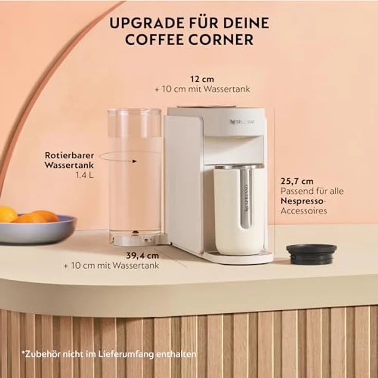 NESPRESSO Vertuo Up ENV200.W, Kapselmaschine mit 3 Sek. Aufheizzeit, Centrifusion-Technologie und 5 Tassengrößen, weiß – Bild 5