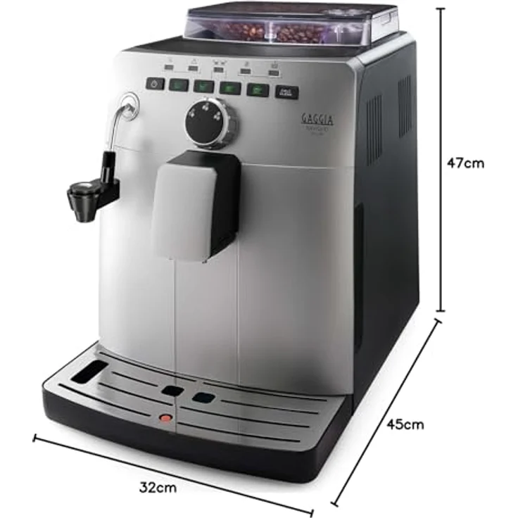 Gaggia HD8749-11 Macchina da caffè automatica Kaffeevollautomat mit integriertem Mahlwerk, Tassenwärmer, 1850 Watt, silber – Bild 5