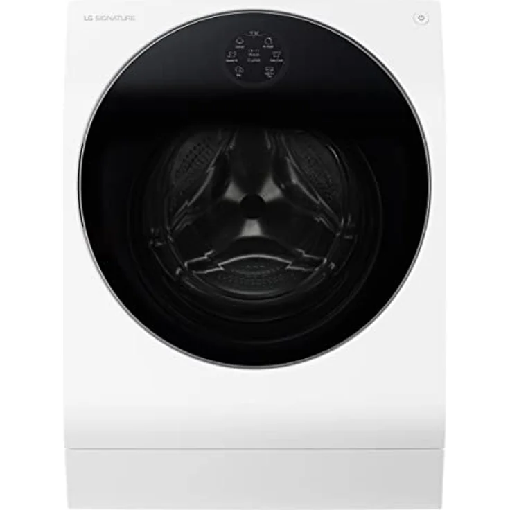 LG SIGNATURE LSWD100X, Klasse A, Waschtrockner 12 - 7 kg, 1550 U/min, 4-fach Klasse A, AI Direct Drive, Wärmepumpen Waschtrockner, Automatisches Dosiersystem, Steam-Funktion, 60 x 67.5 x 85 cm ꟷ Weiß – Bild 1