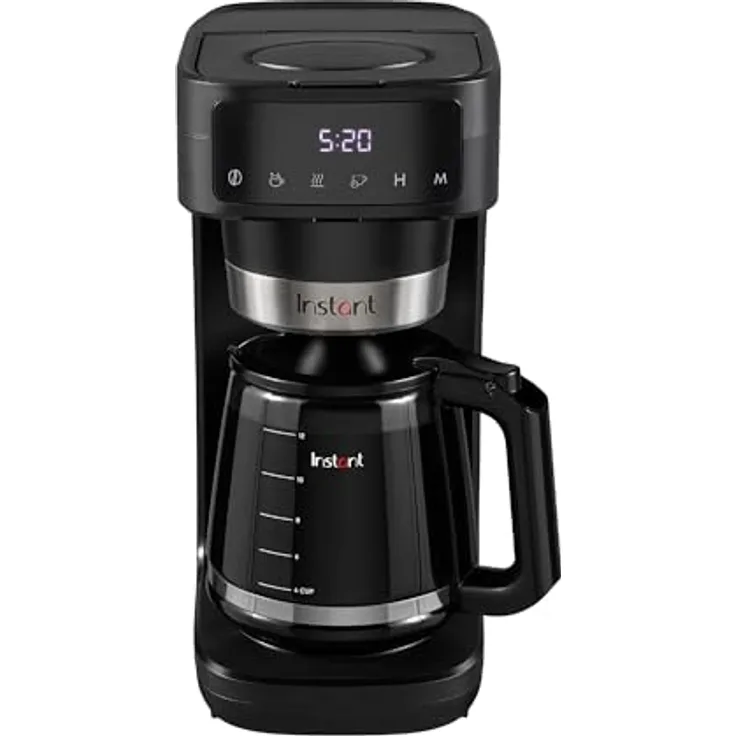 Instant Kaffeemaschine Infusion Brew Plus Programmierbar 24h, 12 Tassen, einstellbare Temperatur und Intensität, wiederverwendbarer Filter, Digitalanzeige, Wasserfilter, Glaskaraffe, Warmhalten
