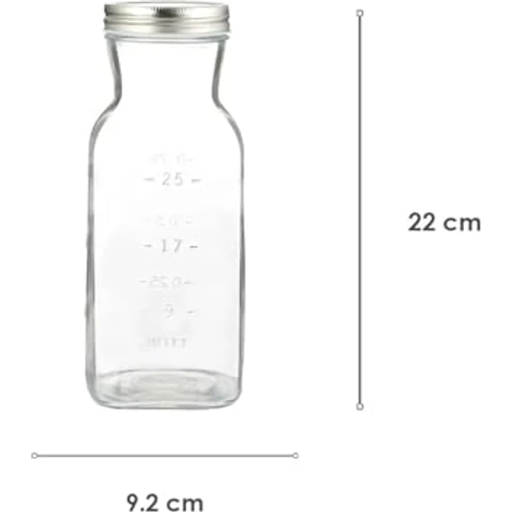 Kilner Saucenflasche, Einmachglas aus Kalknatronglas, transparent mit Schraubverschluss für Fruchtsäfte und Saucen – Bild 3