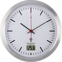 Bild für Renkforce E1003R Funk Wanduhr 17 cm x 6 cm Silber Badezimmer-/Feuchtraum geeignet