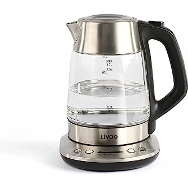 Livoo DOD165 Teekanne & Wasserkocher aus Glas | Fassungsvermögen 1,7 l | Thermostat von 40 ° bis 100 °C, Warmhalt, automatische Abschaltung | 2200 W – Bild 6