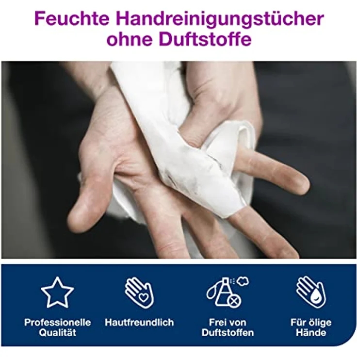 Tork Feuchte Handreinigungstücher im Spendereimer Weiß W14, Ohne Duftstoffe, 1 × 58 Tücher, 190592 – Bild 5