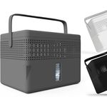 BonAura® AirOne Max, Luftentfeuchter ohne Strom für Räume bis 33m², 360° Belüftung, integriertem Ausgießer & 980g Granulat, Schimmel- und Geruchsschutz