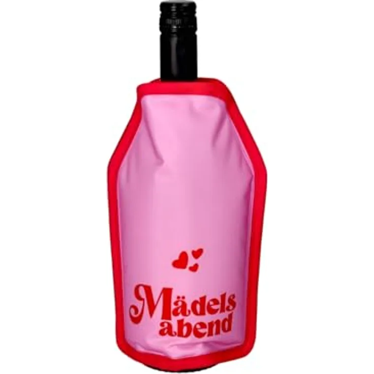 Giftcompany Weinkühler Froid Kühlmanschette rosa/pink, Kühlung für Sekt- und Weinflaschen, 23,5 cm