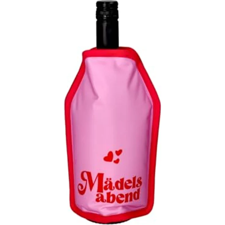 Giftcompany Weinkühler Froid Kühlmanschette rosa/pink, Kühlung für Sekt- und Weinflaschen, 23,5 cm – Bild 1