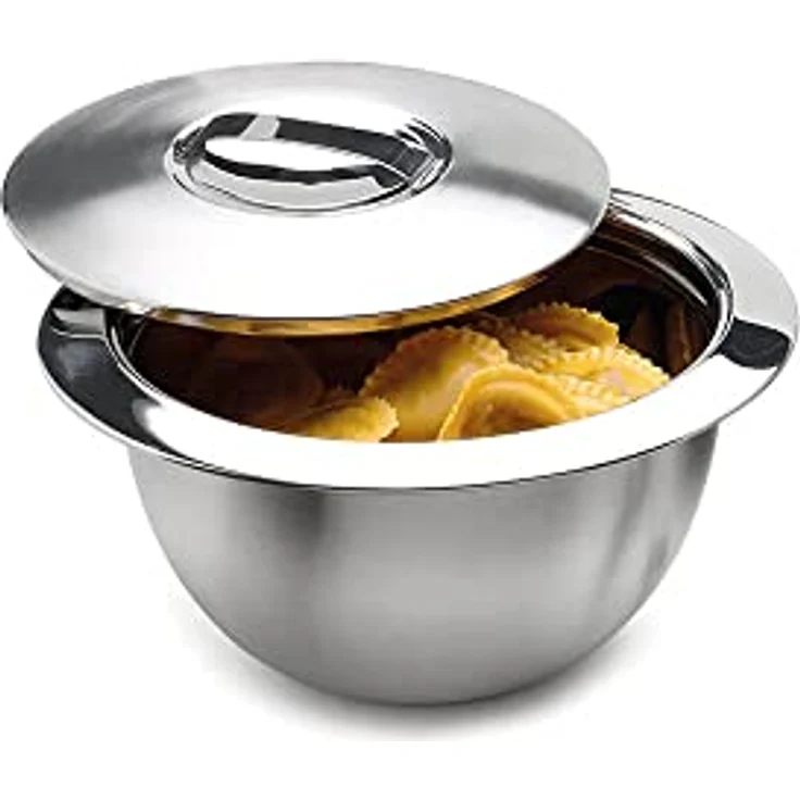 Weis 240205 Edelstahl Thermo Küchenschüssel Schüssel mit Deckel 20cm 1,0 Liter – Bild 2