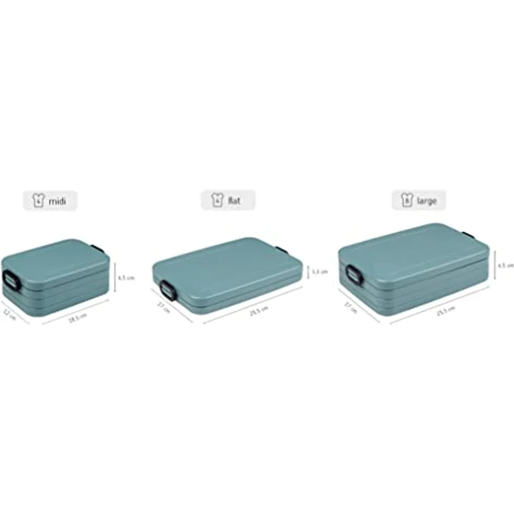 Mepal - Lunchbox Take A break midi - Brotdose mit Trennwand - Geeignet fur bis zu 4 butterbrote - 900 ml - Nordic sage – Bild 5