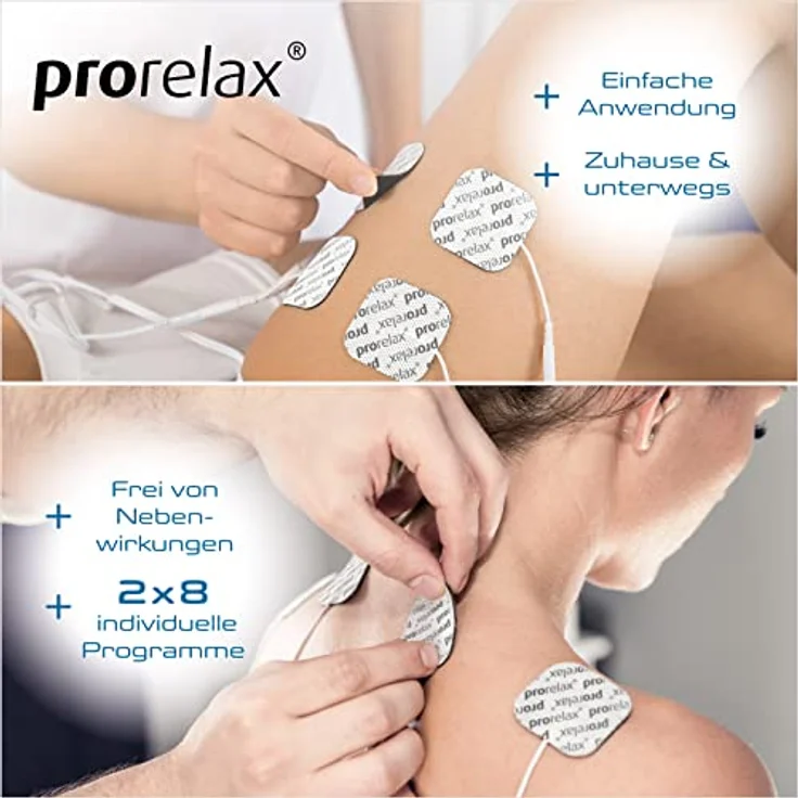 prorelax TENS/EMS Duo | Elektrostimulationsgerät | 2 Therapien mit einem Gerät | Natürliche Therapie gegen chronische Schmerzen und zum Muskelaufbau | 1er Pack – Bild 5