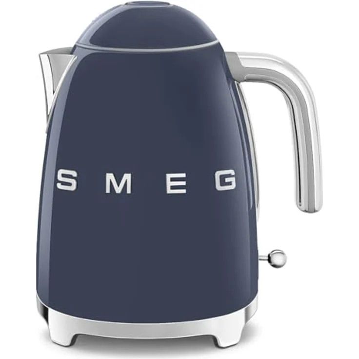 Smeg KLF03NBEU Wasserkocher, 1,7L, Edelstahl, herausnehmbarer Anti-Kalkfilter, automatische Abschaltung bei 100°C, rutschfeste Stellfüße, 2400W, Navy Blue – Bild 1