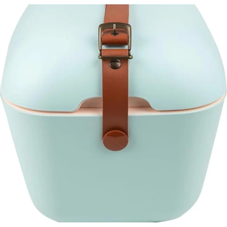 Polarbox Kühlbox, 12 l mit braunem Naturledergriff und Retro-Look, max. Isolation durch Polypropylen und Polystyrol – Bild 5