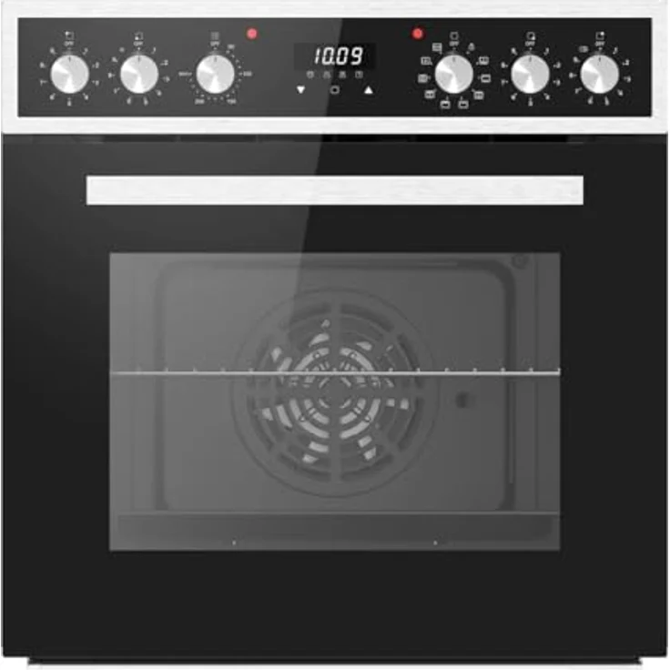 PKM EHS8-2KBG Einbauherdset, Premium Set mit 9 Backofenfunktionen, Touch Control, Energieeffizienzklasse A, Edelstahl/Schwarz-Design – Bild 2