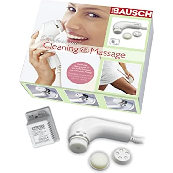 PETER BAUSCH BAUSCH 0340T Gesichtsmassagegerät inkl. Gesichtsbürste, Massagekopf, Schwammaufsatz, Kabelgebunden, Gesichtspflege, Wellness, Hautpflege