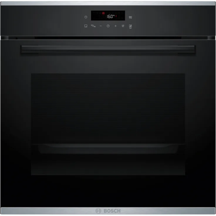 Bosch Serie 4 HBA271BB3 Einbau-Backofen, 71 l Garraum, 5 Beheizungsarten, Schwarz, Selbstreinigung Pyrolyse, TouchControl Bedienung