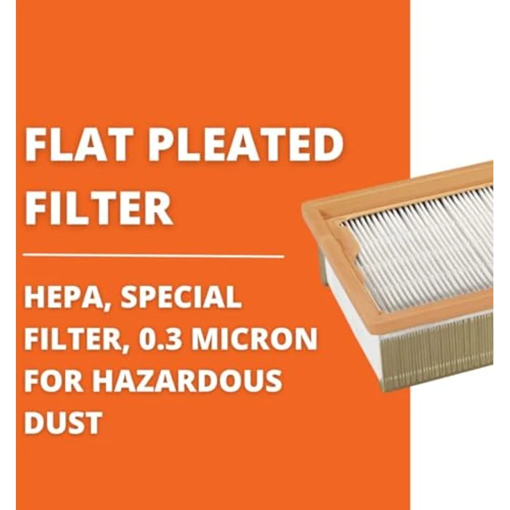Fein Flachfaltenfilter HEPA, Staubsauger-Zubehör für hygienische Luftqualität – Bild 2