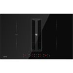 Ciarra CIARRA ONE Induktionskochfeld mit Dunstabzug 83 cm 4 Platten 2 Booster 1 Flexzone 7000W Stop & Go Funktion VMB834BBFEH, Schwarz