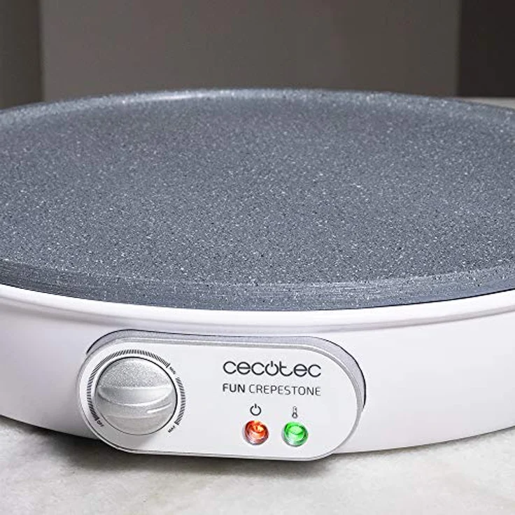 Cecotec Fun Crepestone Crêpesmaker. RockStone Antihaftbeschichtung, Verstellbarer Temperaturregler, 30,5 cm Durchmesser, Inkl. Spatel und Teigverteiler., 1000 W. – Bild 4