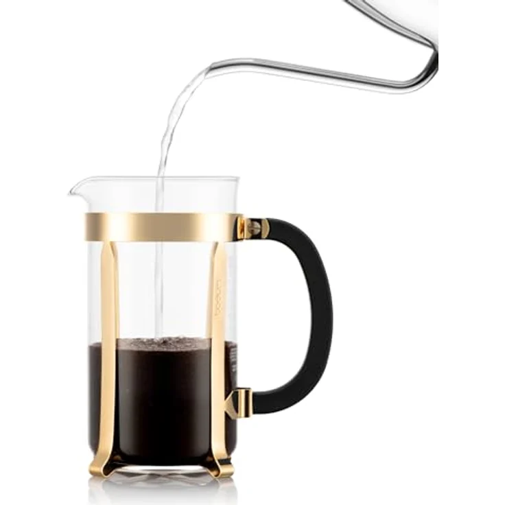 Bodum Chambord Kaffeebereiter 8 Tassen mit Metallrahmen, Edelstahl, Gold, 24 x 50 x 27.2 cm – Bild 5