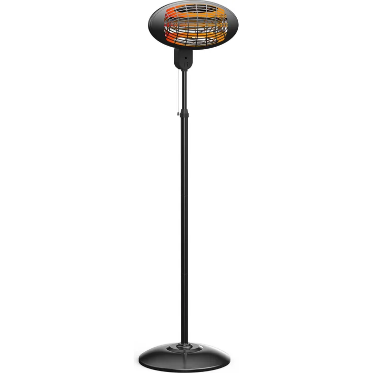 Purline HEATY EX2000, Elektrischer Halogen-Raumheizer, IPX4, Innen & Außen, Flur, Schwarz