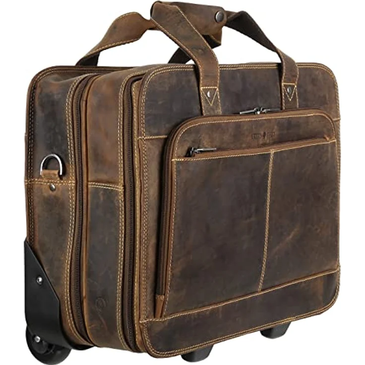 Greenburry Pilotenkoffer Vintage 1549, Handgepäck, Braun, 20 l, für Notebooks – Bild 2