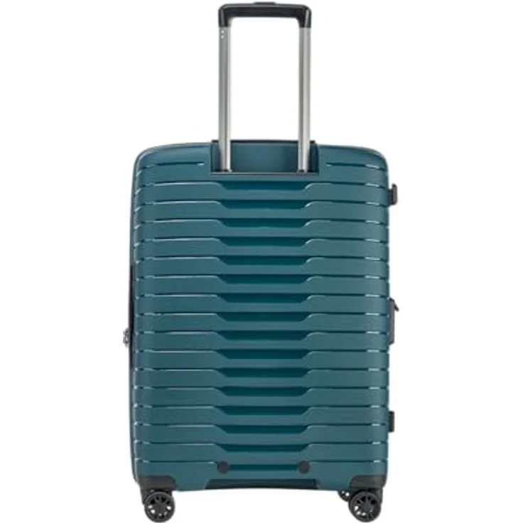 Stratic NOVIUM Hartschalenkoffer, Trolley Größe M, erweiterbar, 4 Rollen, TSA-Zahlenschloss, Polypropylen, Innenfutter aus recyceltem PET, Petrol – Bild 3