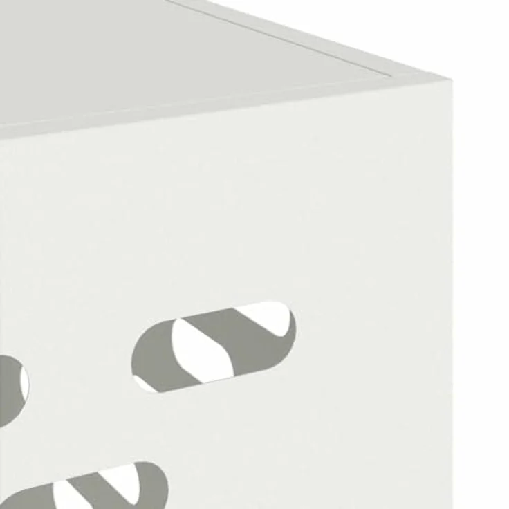 vidaXL Klimaanlagenabdeckung Weiß, wetterfest, 110 x 50 x 80 cm, Stahl, modernes Design – Bild 6