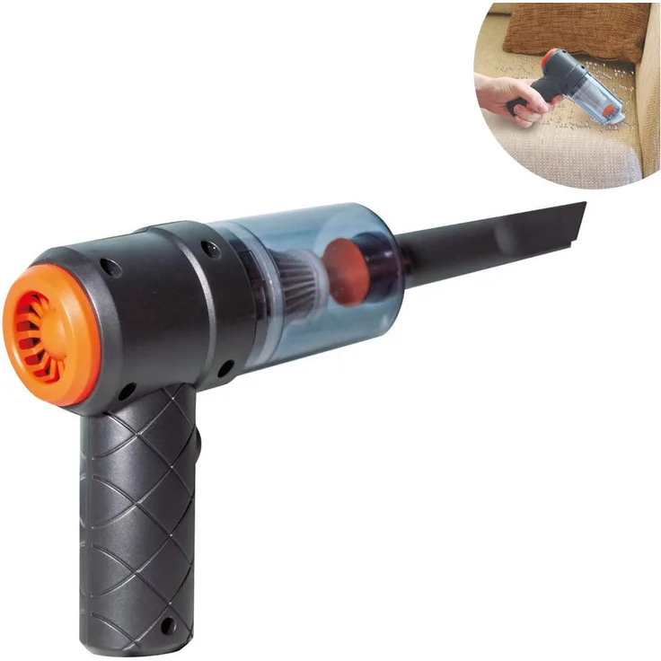 Starlyf Akku-Handstaubsauger Mini Vacuum Cleaner, beutellos, 2in1 Staubsauger mit Gebläse, 45,00 W, 1200 mAh, schwarz/ orange