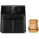 Cosori Heißluftfritteuse Premium II Chef Edition, 6.2 Liter, 1700,00 W, 360° Luftzirkulation, 12-in-1-Kochfunktionen, spülmaschinengeeignet in Schwarz