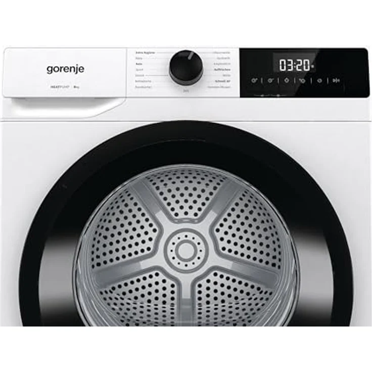 Gorenje DHNE83 Trockner/Kondensation mit Wärmepumpe / 8KG / 15 Programme/TwinAir/Feuchtesensor/Zeitverzögerung/Lieblingsprogramme/LED Display/EEK: A+++, weiß – Bild 4