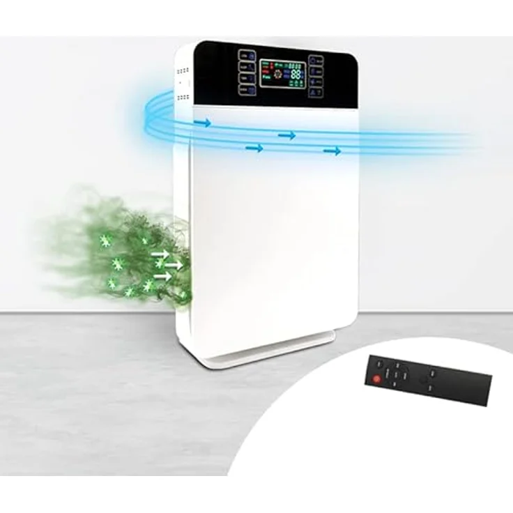 MediaShop Livington AirPurifier Luftreiniger, bis zu 30m² | 6-Filter-System | zuschaltbares UV-Licht | Automatik-Funktion | 3 Stufen | Timer – Bild 7