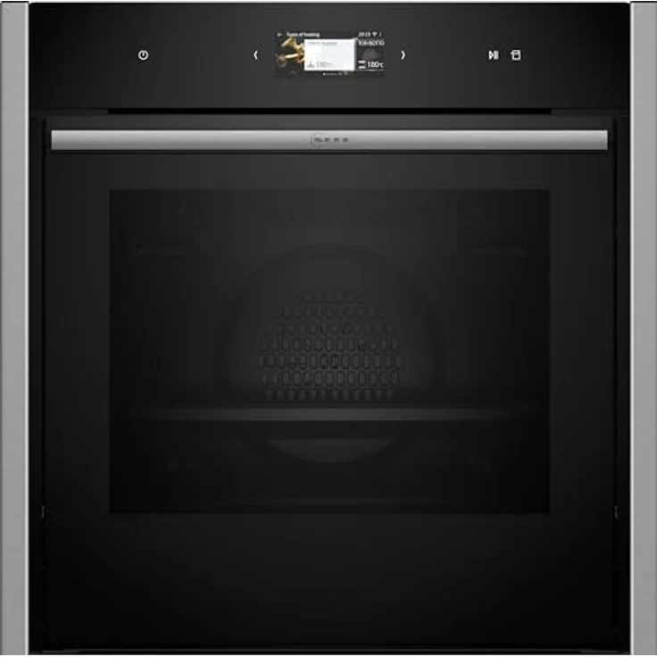 Neff B64FS31N0, N90, FullSteam Slide und Hide Dampfbackofen, 60x60cm, Edelstahl, 4.1 Zoll Full Touch TFT-Farb- und Grafikdisplay, Home Connect, Soft Opening und Soft Close – Bild 1