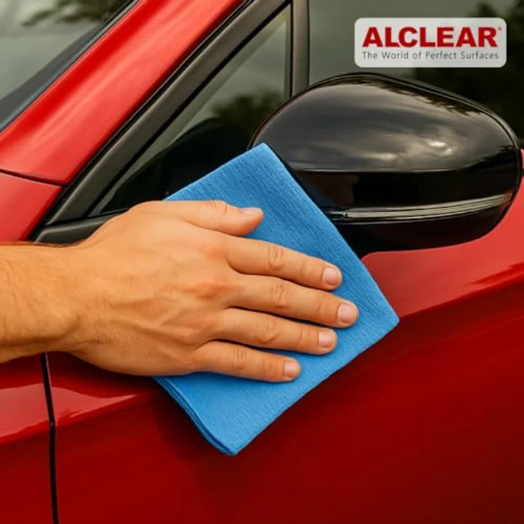ALCLEAR 89915 Universal Allrounder Plus, Microfasertuch geeignet für Fast alle Oberflächen, Auto, Haushalt, Boot 40 x 40 cm, blau – Bild 3