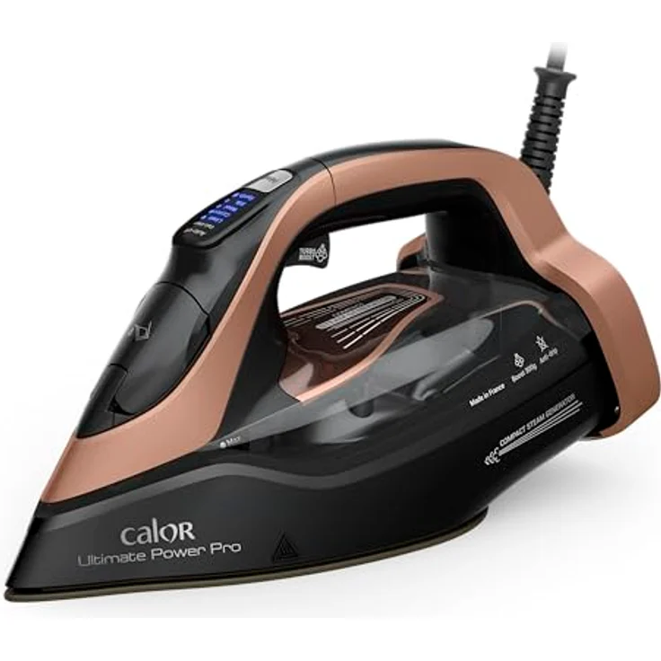Calor Ultimate Power Pro FV9E50C0, Dampfbügeleisen mit 3200 W, Smart-Technologie, 300 g/min Dampfstossleistung, Durilium-Airglide-Bügelsohle – Bild 1
