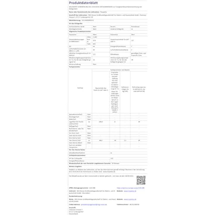 Respekta Savo Stand Kühl-Gefrierkombination KG144-52, 144 cm freistehend, weiße 4-Sterne Gefrierfach, 157 L Nutzinhalt, Schnellkühl- und Schnellgefrierfunktion – Bild 9