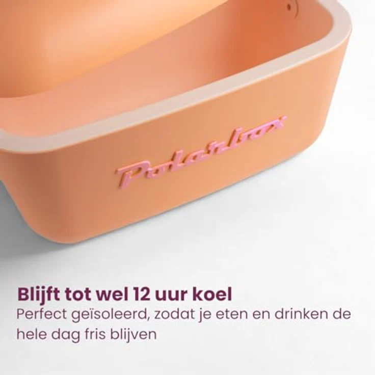 Polarbox Vintage Kühlbox, 12 l, orange-rosa, leicht und langlebig, ideal für Ausflüge und Picknicks – Bild 7