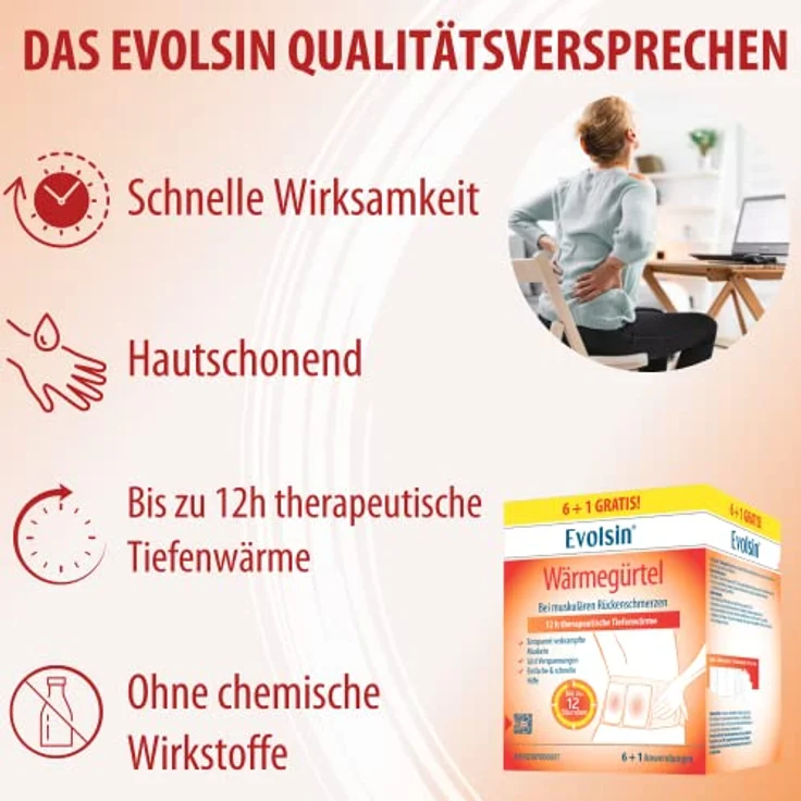 Evolsin Wärmegürtel Evolsin® Wärmegürtel - therapeutische Tiefenwärme bei Rückenschmerzen, 7-tlg. – Bild 2