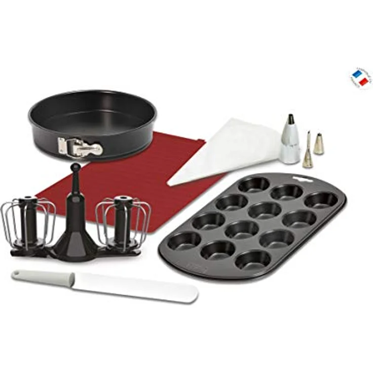 Moulinex XF389010 SEBAX Backset für Küchenmaschine Companion, Edelstahl, 24 Centimeters, Schwarz, mit 6 Zubehörteilen und hochwertigen Materialien – Bild 1