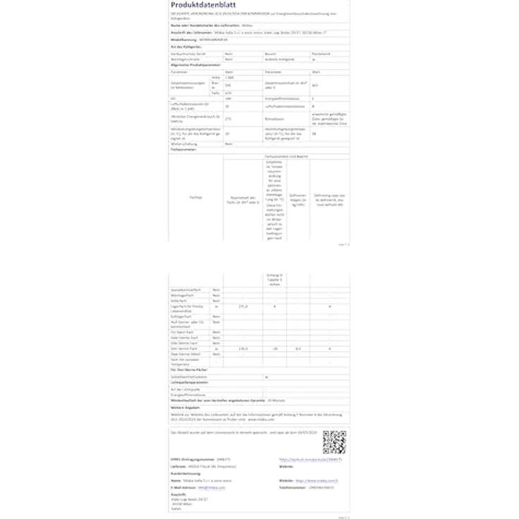 Midea MDRB548MME46, Kühl-Gefrierkombination mit 401 l, 8 kg/24h, E-Energieeffizienz, Edelstahl, Fresh Zone Fach – Bild 10