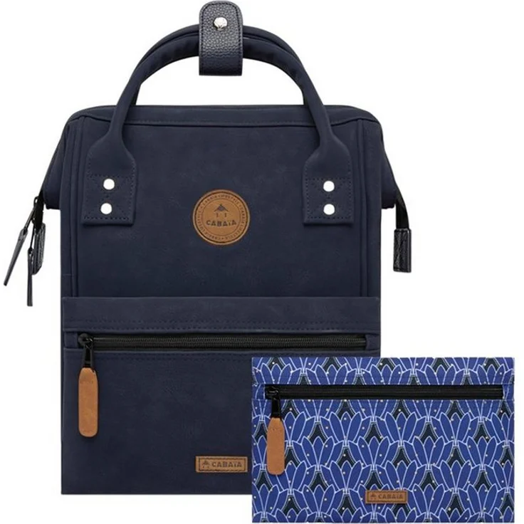 CABAIA Tagesrucksack Adventurer S Nubuck (3-tlg), Cityrucksack aus hochwertigem Kunstleder, 100% vegan, 12 Liter Volumen, wasserabweisend, YKK Reißverschlüsse, gepolstertes Laptopfach bis 10,5", Flaschenhalterung, verstecktes Rückenfach, in stylischem Lederlook – Bild 1