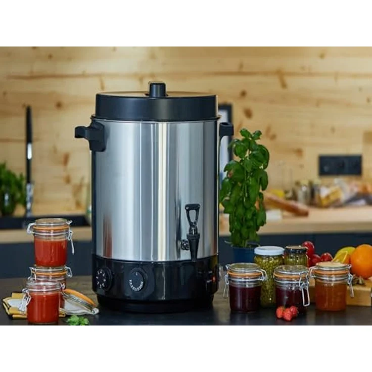 Kitchen Move Elektrischer Sterilisator Edelstahl 31 Liter 2100 W SEQUOIA mit Wasserhahn einstellbare Temperatur und Timer – Bild 6
