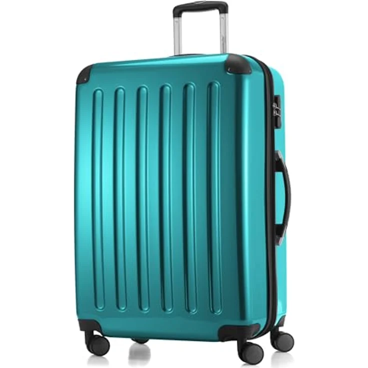 Hauptstadtkoffer Alex - Großer Hartschalen-Koffer, TSA, 4 Doppel-Rollen, Trolley, Rollkoffer, Reisekoffer, Volumenerweiterung, 75 cm, 119 Liter, Türkis – Bild 1