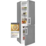 Exquisit Kühl-Gefrierkombination KGC5233-60-HE-040D inoxlook | Nutzinhalt: 173 L | Alarm-Funktion | 4-Sterne-Gefrieren | Standgerät