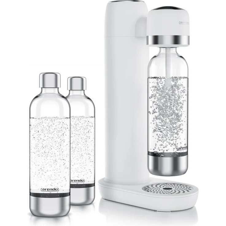 Arendo Wassersprudler Soda Maker mit 3x 1000 ml Flaschen, BPA-frei, fein dosierbar, Carbonator