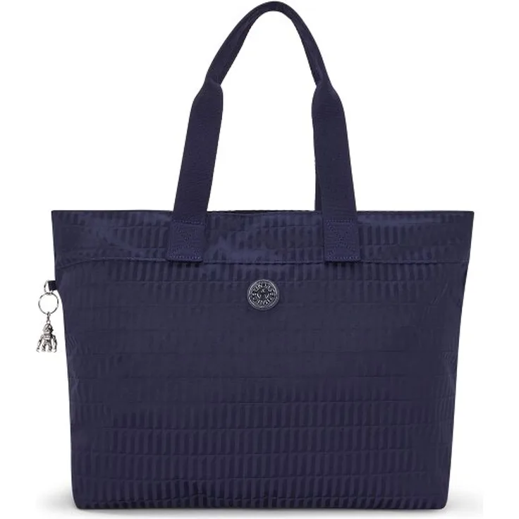 Kipling Elevated Jacquard Colissa Up Shopper Tasche, 50 cm mit Laptopfach, blau, 100% Polyester