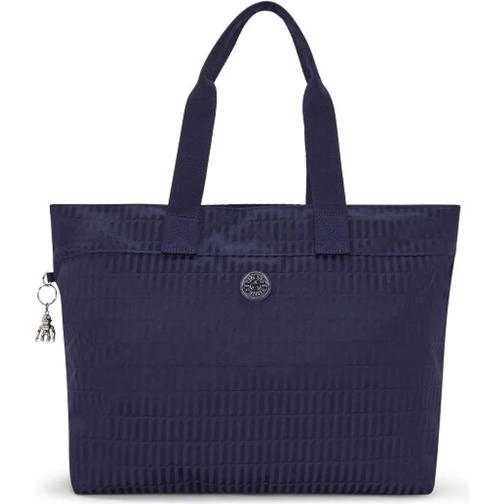 Kipling Elevated Jacquard Colissa Up Shopper Tasche, 50 cm mit Laptopfach, blau, 100% Polyester