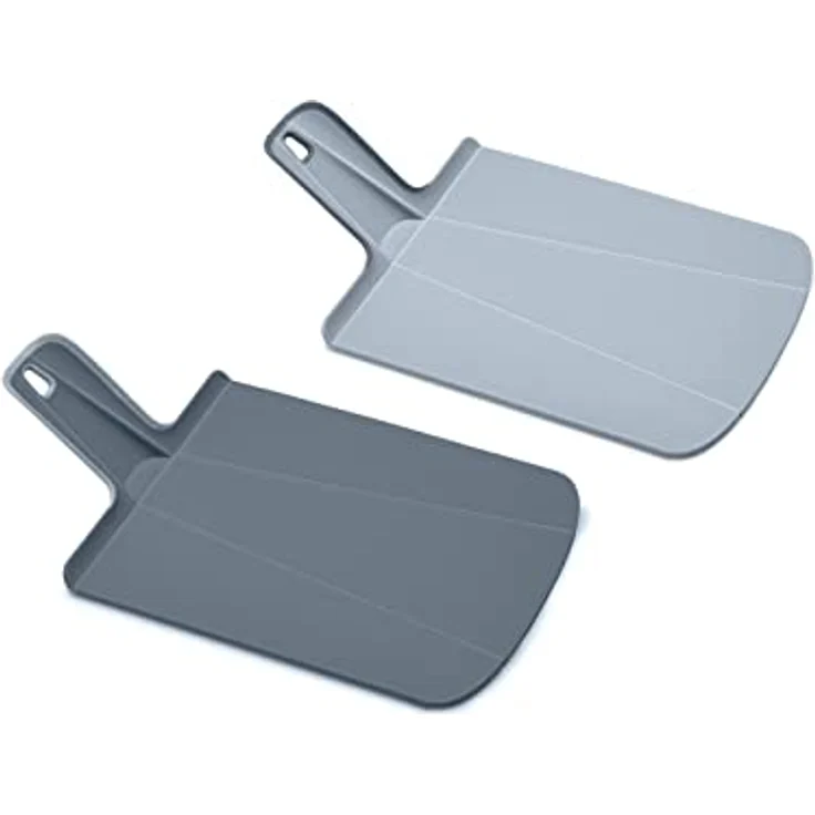 Joseph Joseph Chop2Pot Plus – 2-teiliges klappbares rutschfestes Schneidebrett-Set, messerfreundlich (normal) – blau – Bild 1