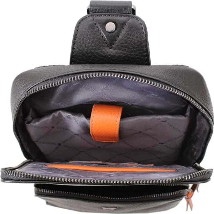 Braun Büffel Bodybag Novara 26360, Sling Bag mit Tablet-Schutz, Schwarz – Bild 3