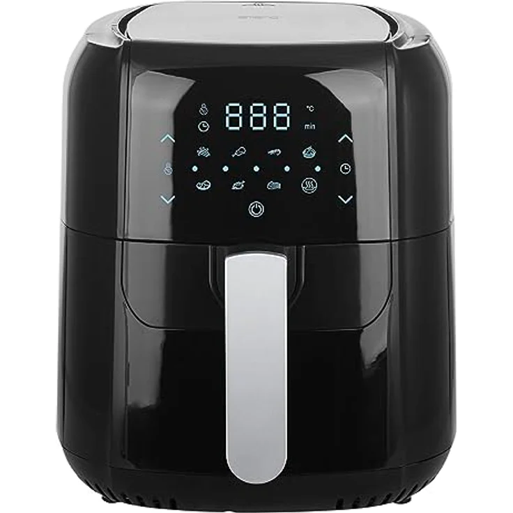 Emerio AF-123544 SmartFryer, AirFryer, Heißluftfritteuse, Frittieren mit heißer Luft-ohne zusätzliches Öl 5.5 Liter Volumen, 1400 Watt, Schwarz – Bild 6